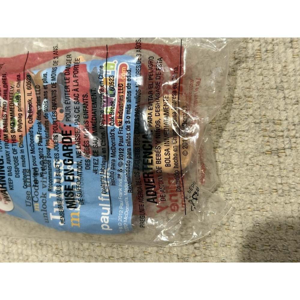 NEW 2012 McDonald's Paul Frank JULIUS BENDABLE FIGURE Happy Meal Toy - Picture 3 of 3